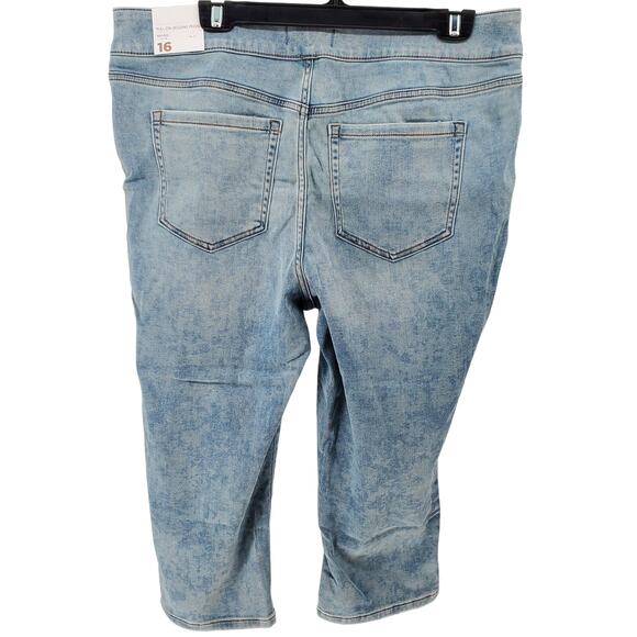 Lane Bryant Womens‎ Size 16 Pull On Mid Rise Pedal Jegging Light Wash New - Picture 2 of 7